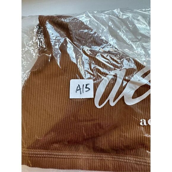 Size M OFFLINE by Aerie Ribbed Plunge Sports Bra in Medium Brown - Picture 6 of 8